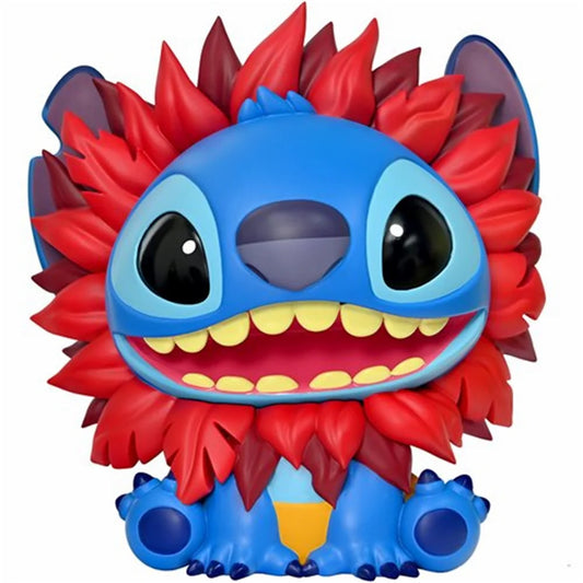Alcancía Stitch disfrazado Rey León