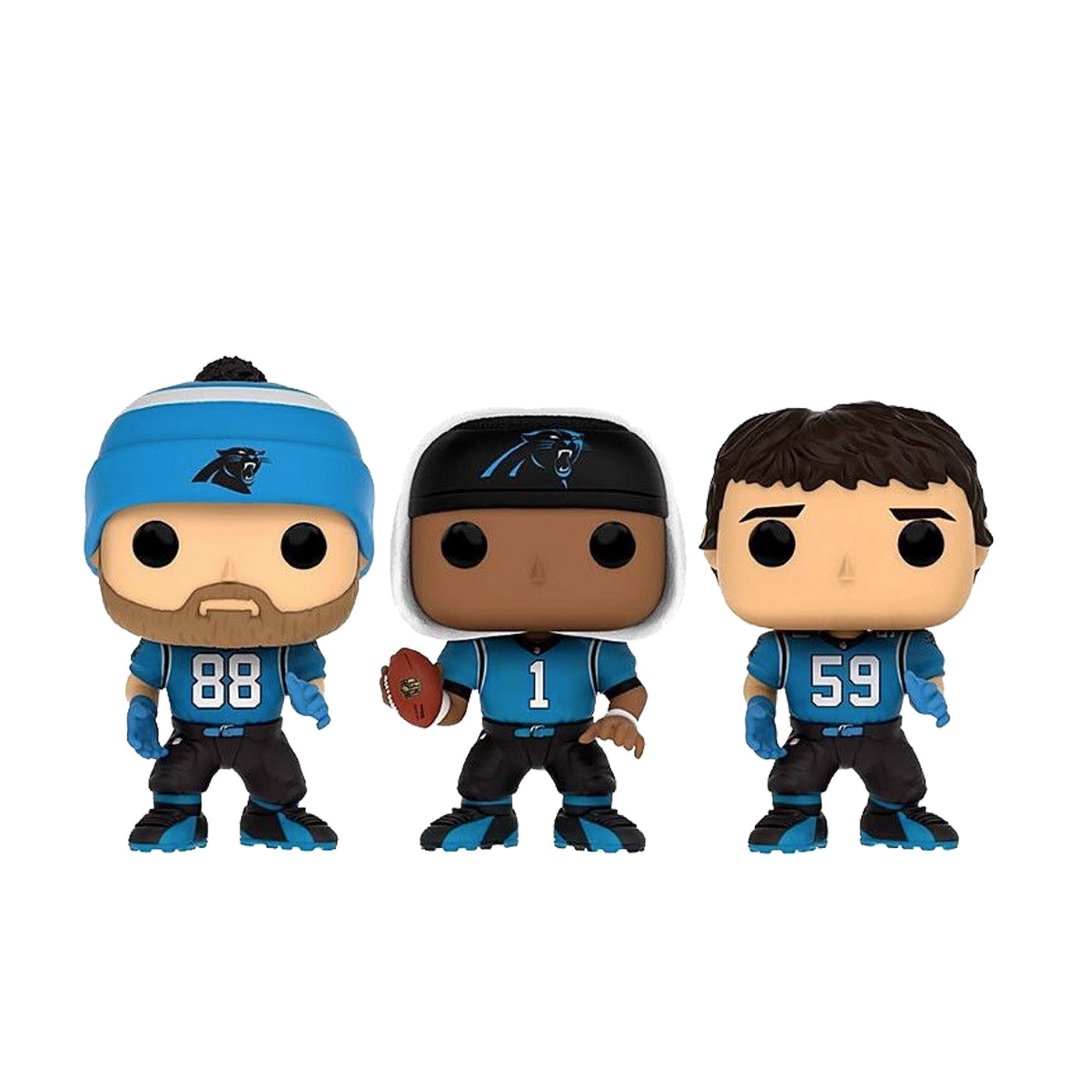 Funko Pop Football: Carolina Panthera (3 pack) Greg Olsen, Cam Newton y Luke Kuechly